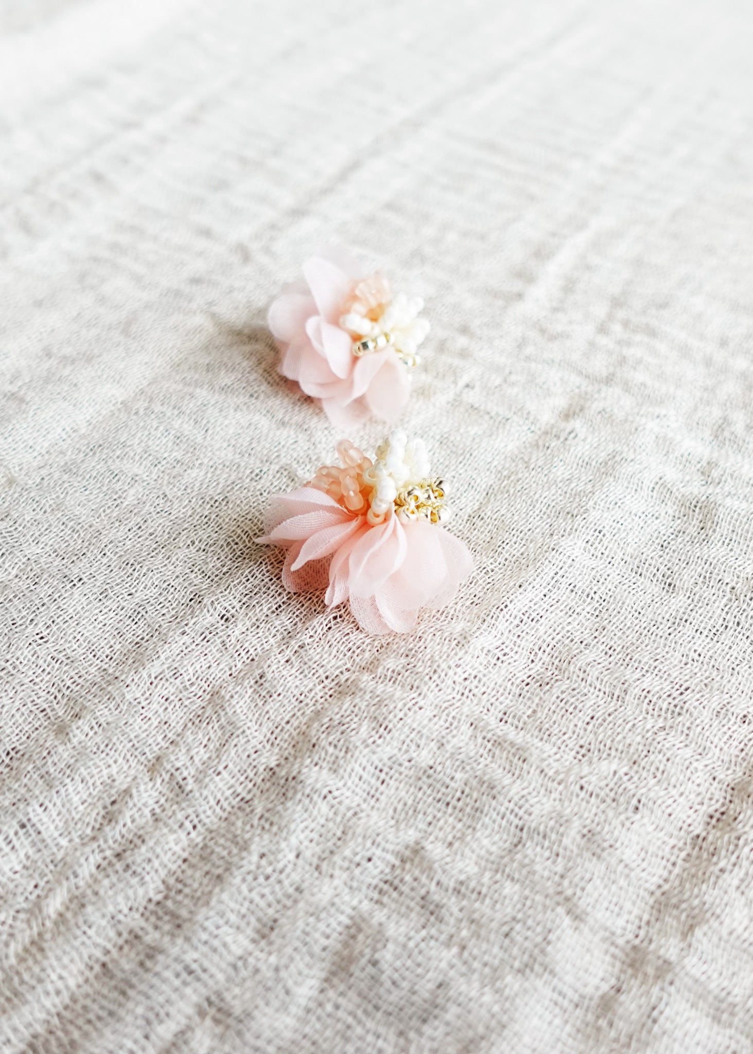 Luna Bloom Stud Earrings in Pink Right Right