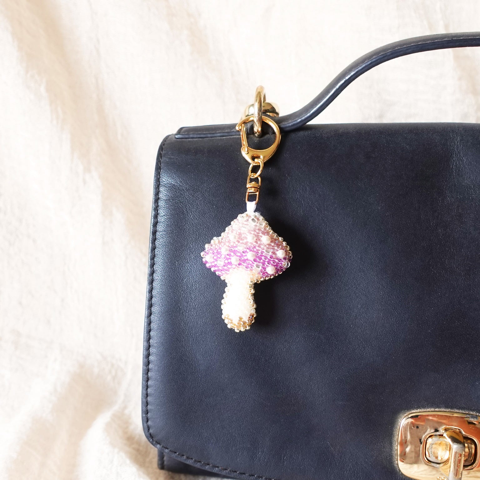 Magical Mushroom Charm in Purple Bag