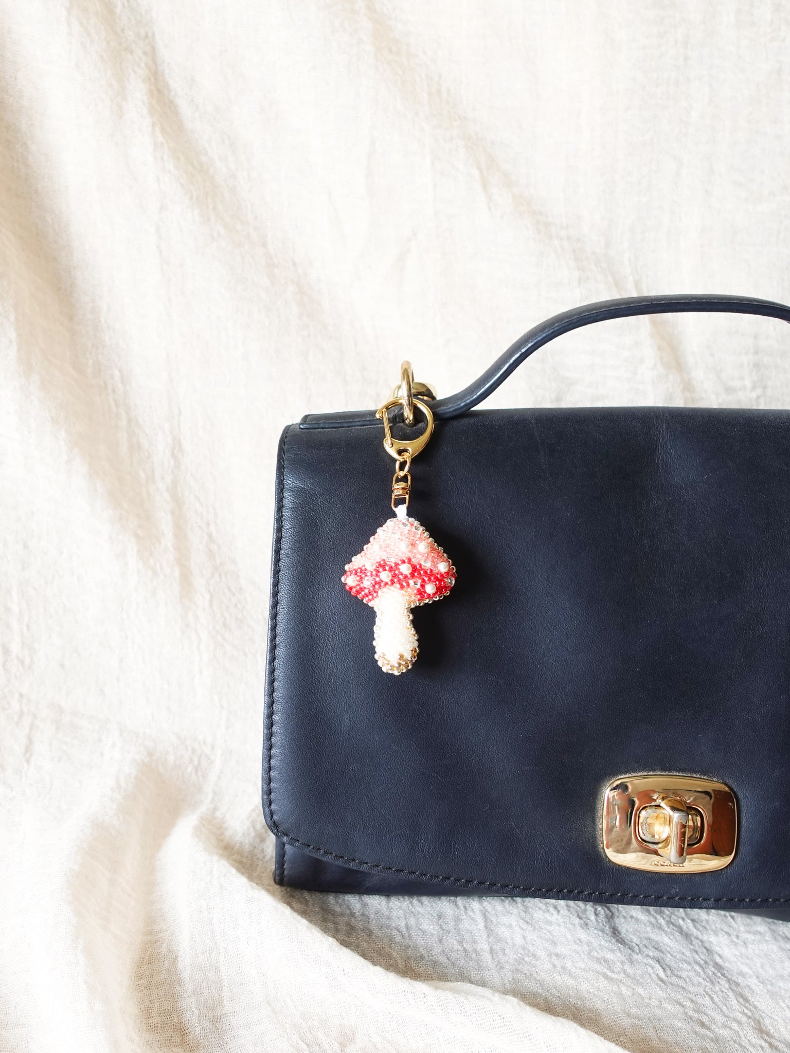 Magical Mushroom Charm in Red Bag