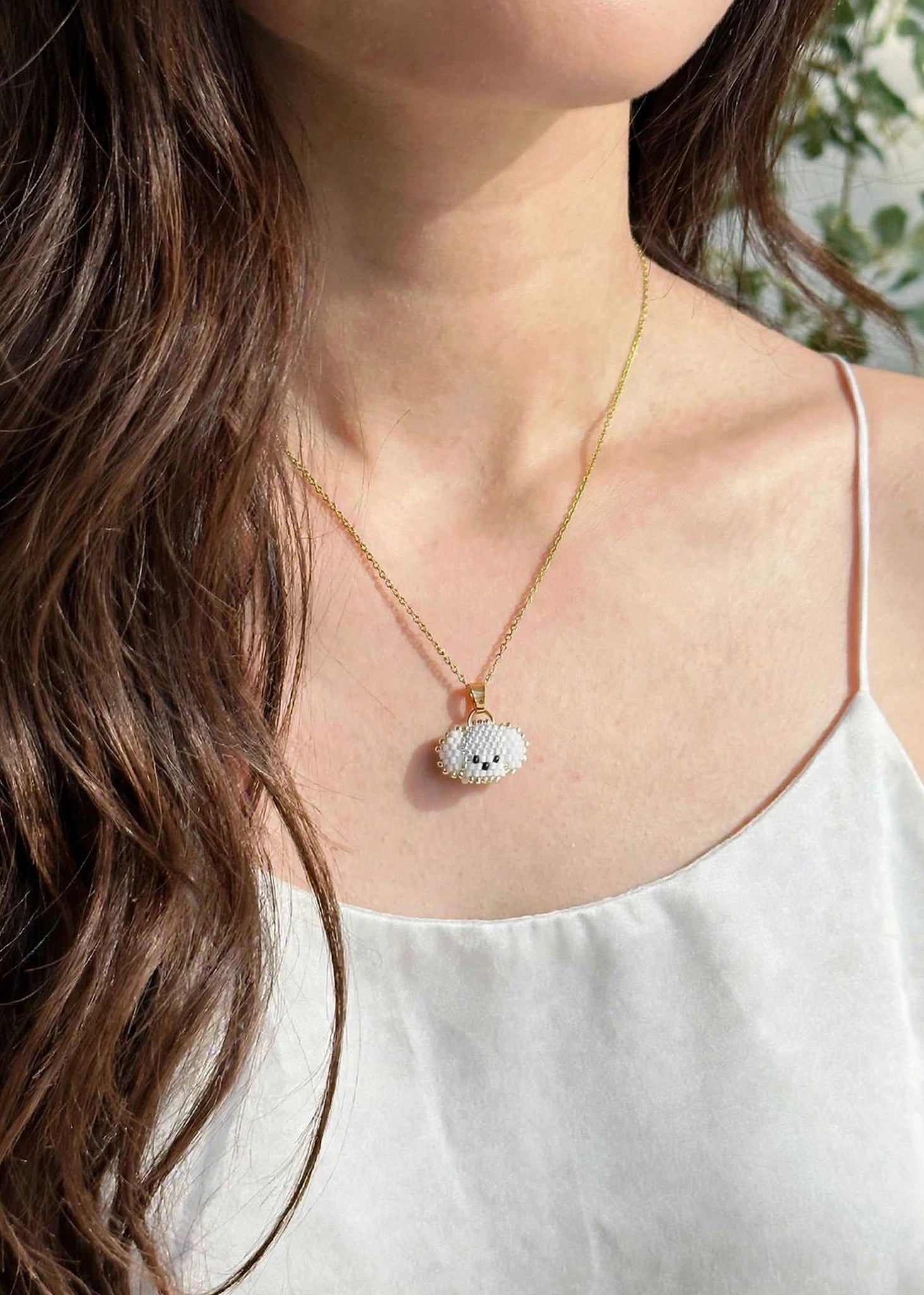 Maltese necklace on model