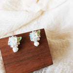 Marigold Lilith Earrings in Blue Display Left