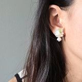 Marigold Lilith Earrings in Blue Model