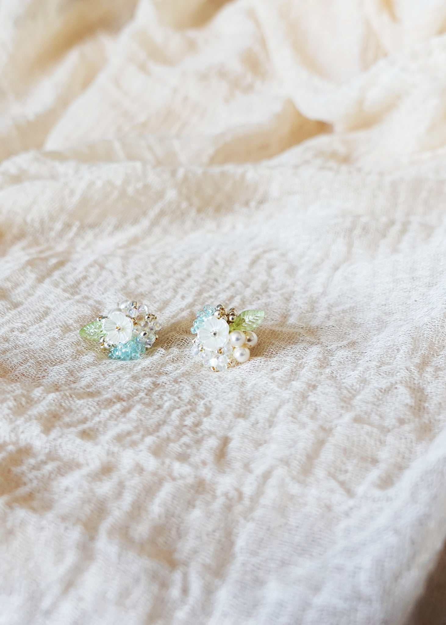 Marigold Stud Earrings in Blue Right