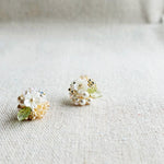 Marigold Stud Earrings in Champagne Front