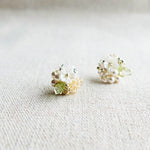 Marigold Stud Earrings in Champagne Left