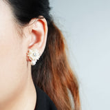 Maude Snowball Earrings Model