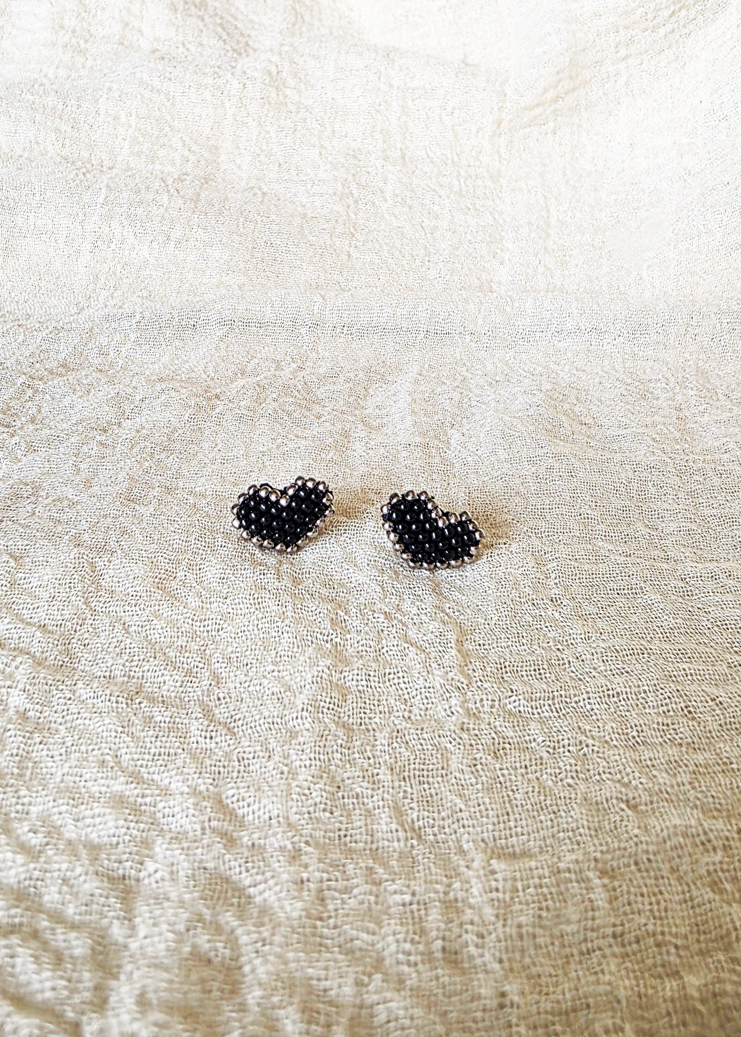 Midnight Amour Stud Earrings Front