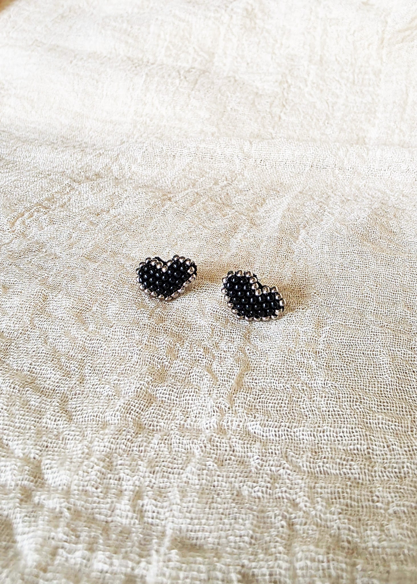 Midnight Amour Stud Earrings Right