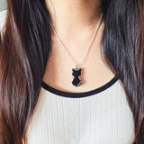Midnight Cat Necklace Model