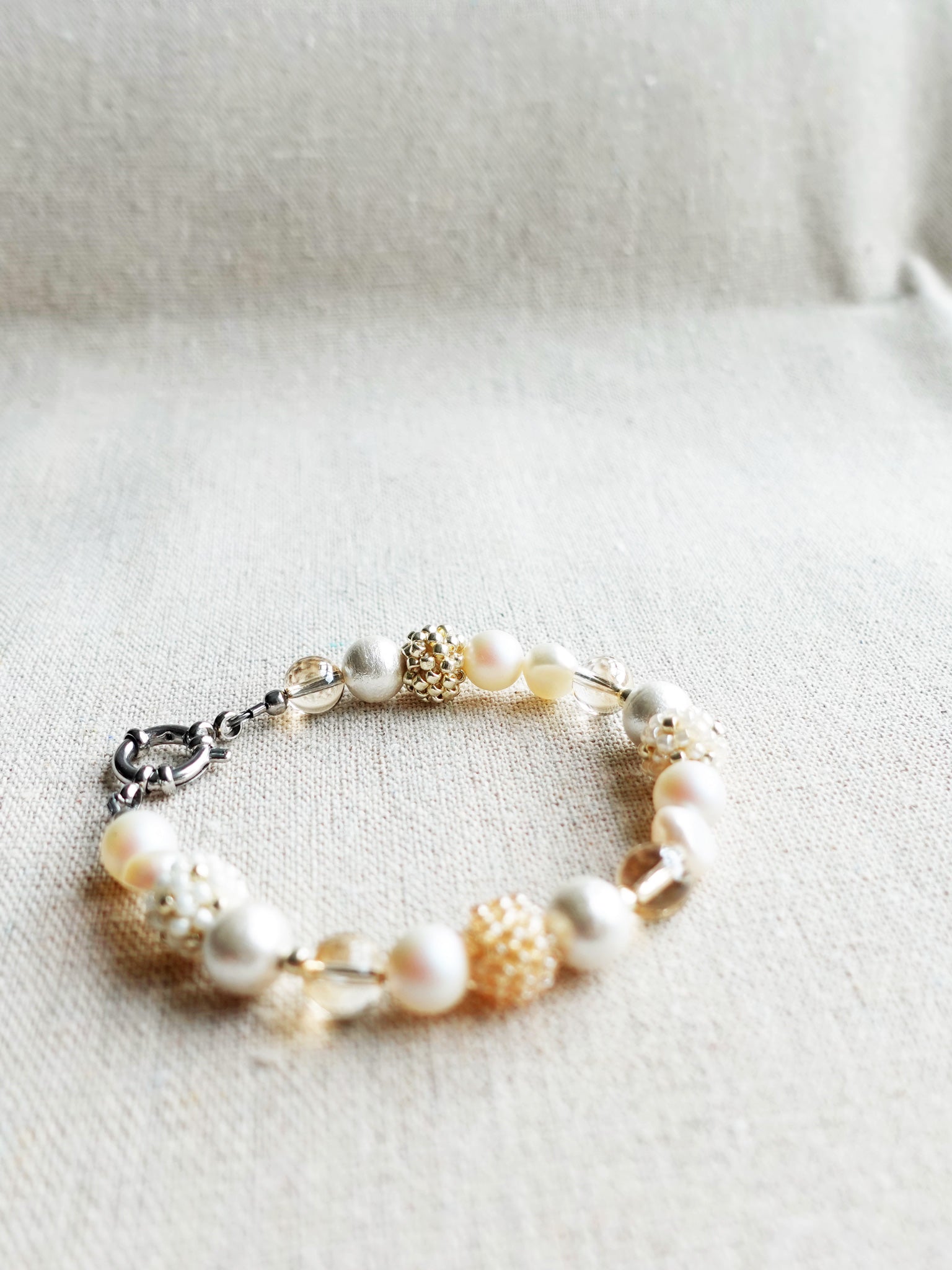 Moon Bracelet in Ivory Back