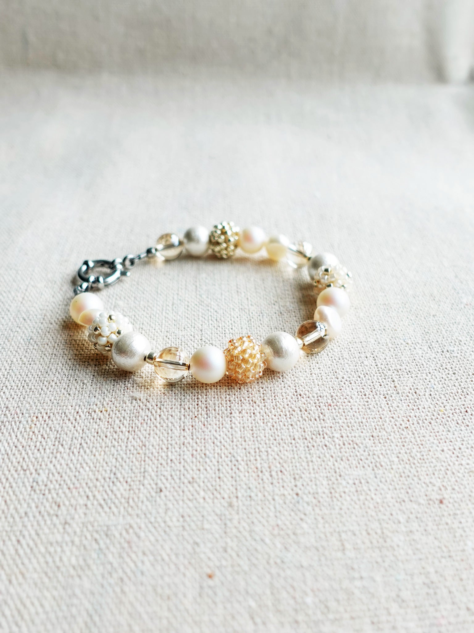 Moon Bracelet in Ivory Left