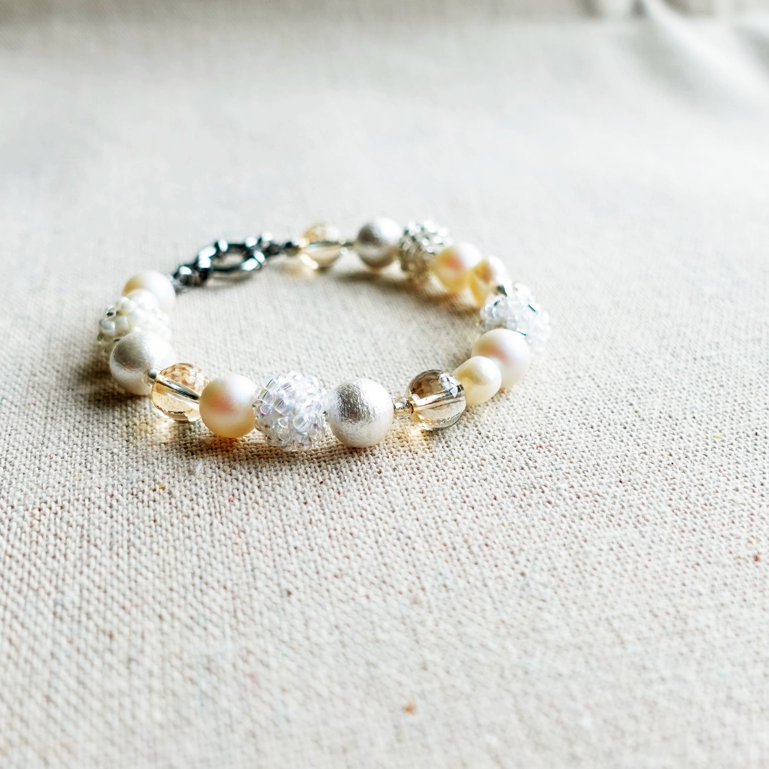 Moon Bracelet in White Orb