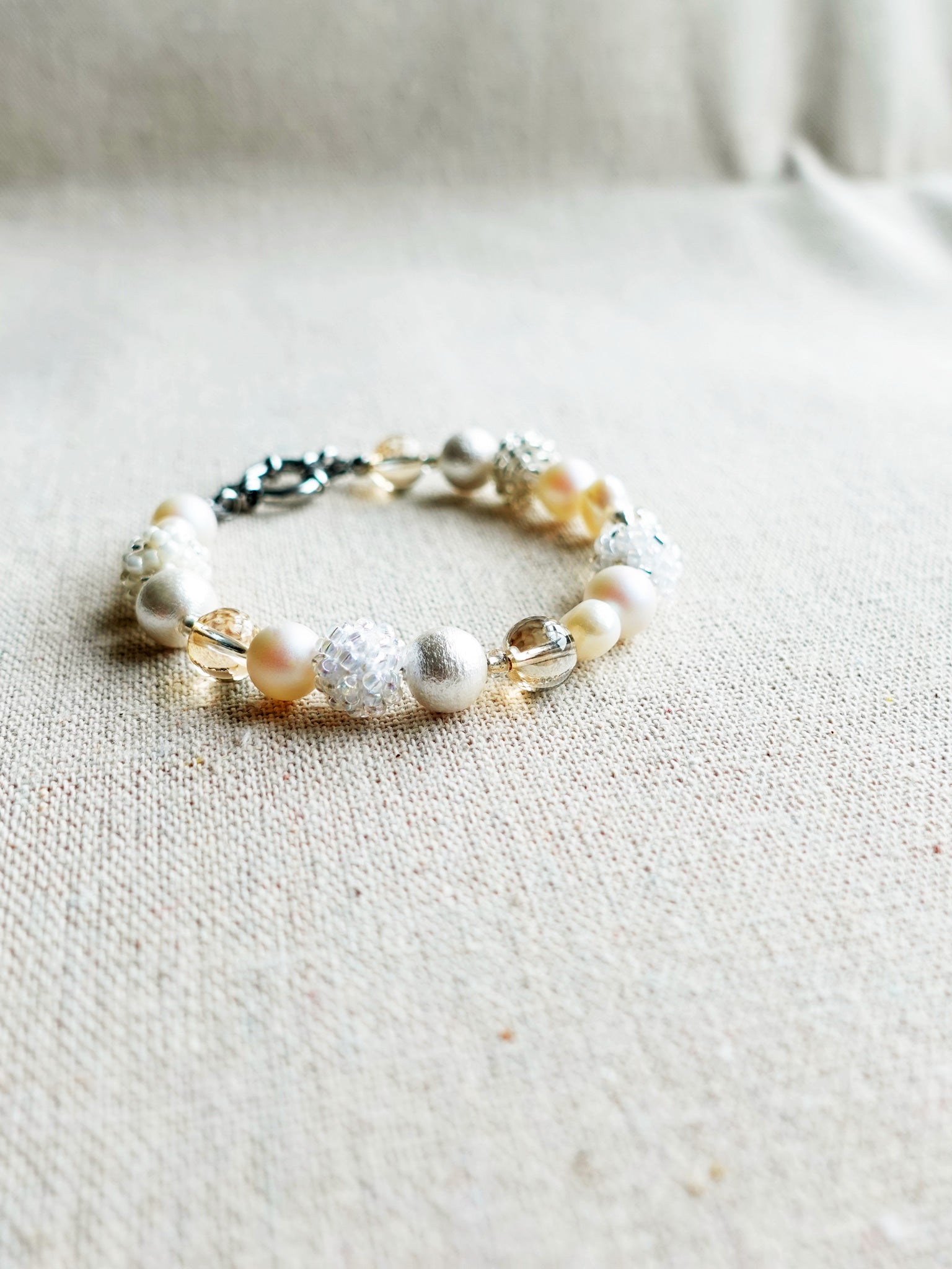 Moon Bracelet in White Orb