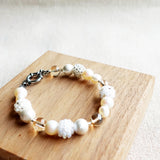 Moon Bracelet in White Top