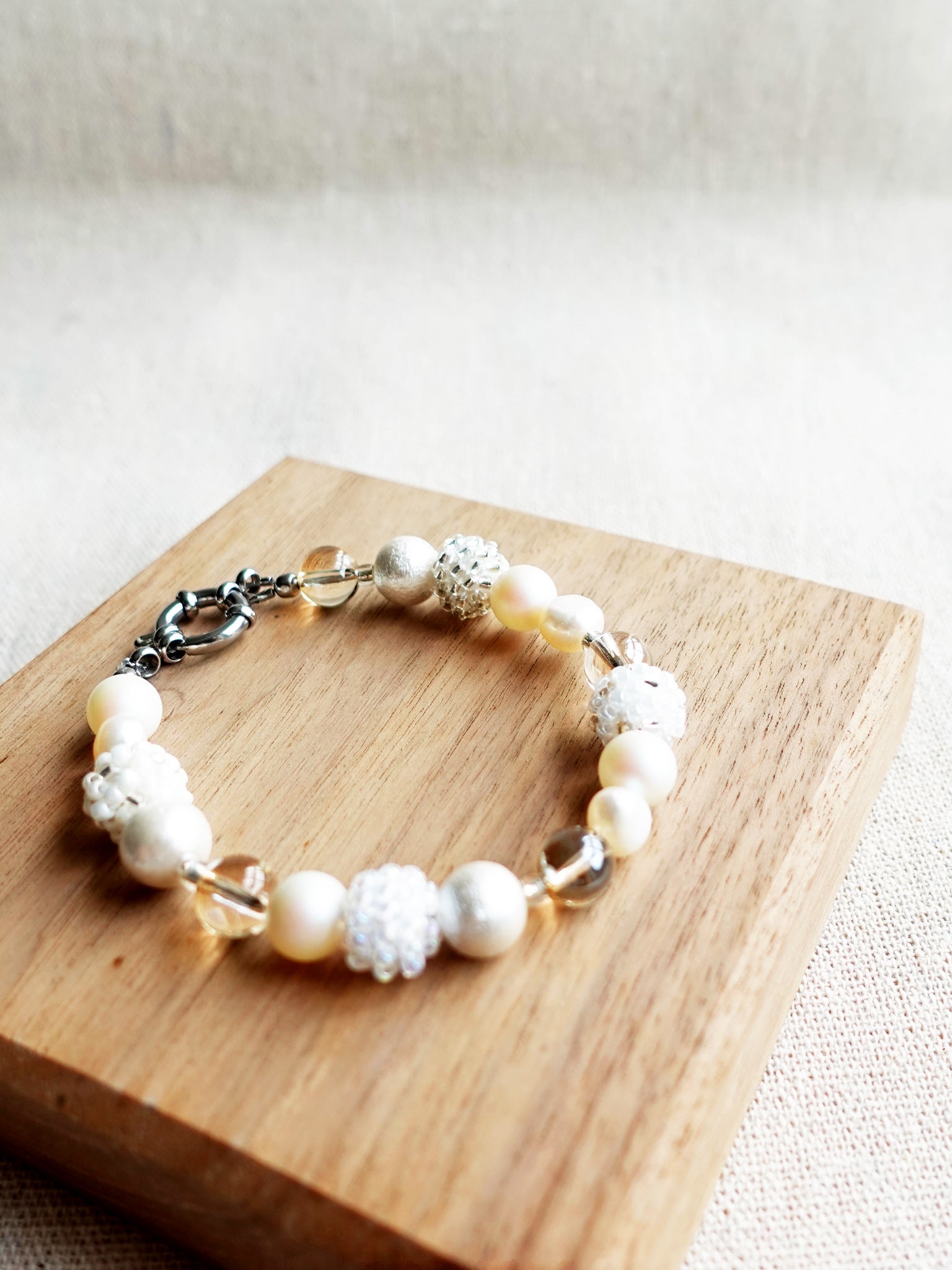 Moon Bracelet in White Top