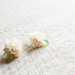 Moonlit Petals Stud Earrings in White Right Side