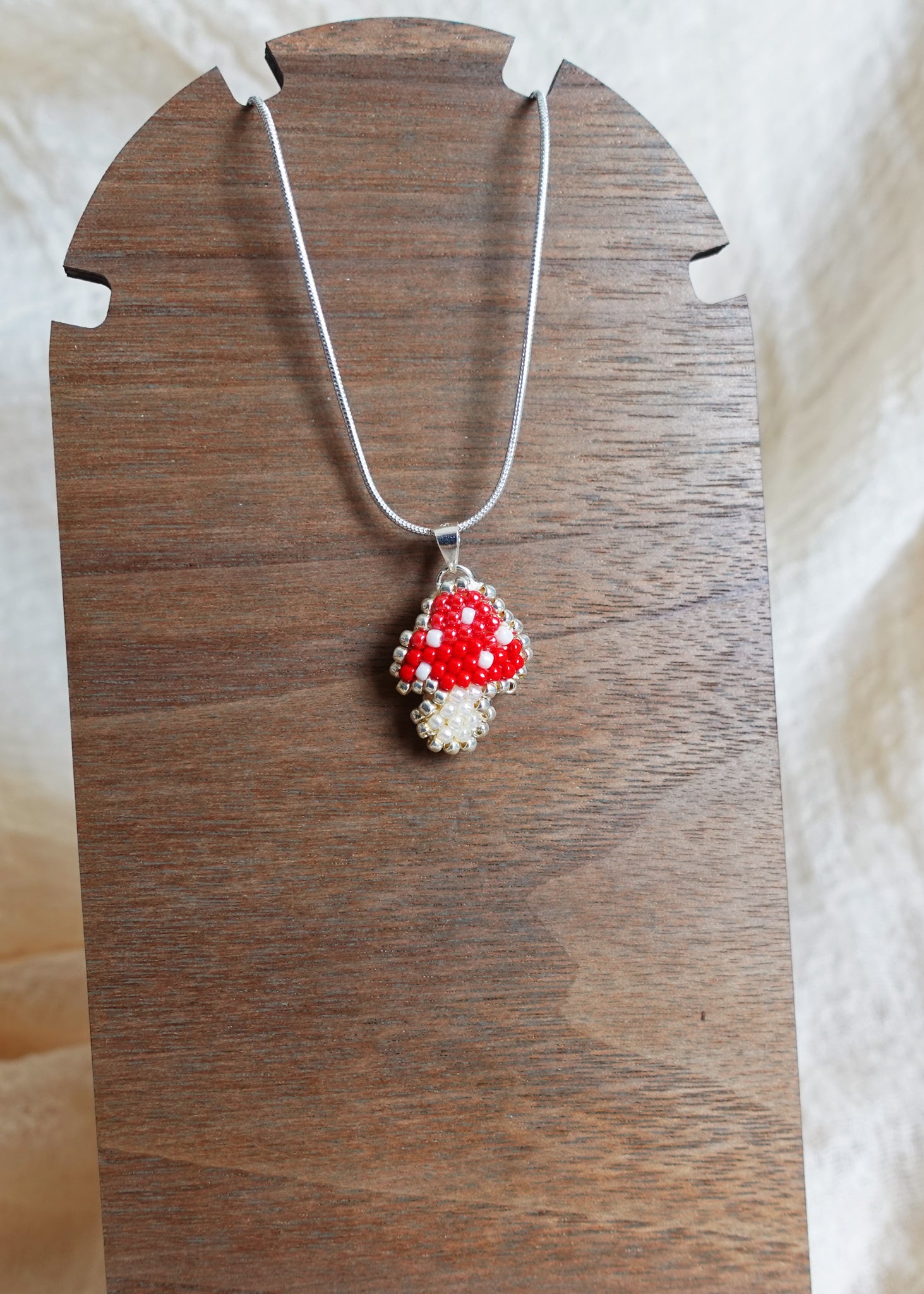 Mushroom Necklace Display Front