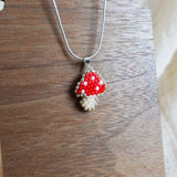 Mushroom Necklace Display Left