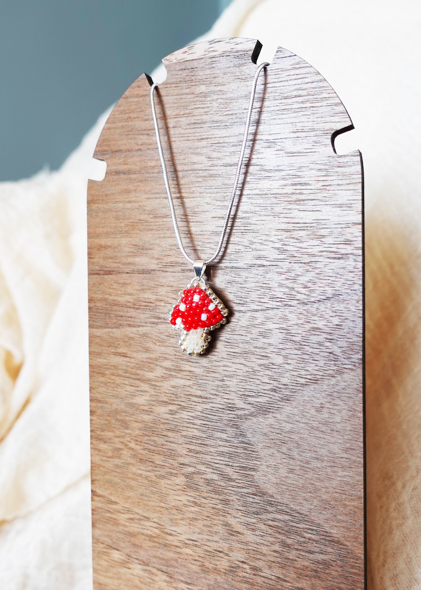 Mushroom Necklace Display