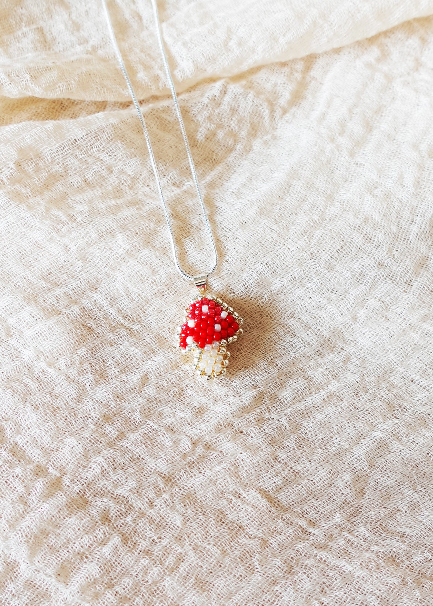 Mushroom Necklace Top Front