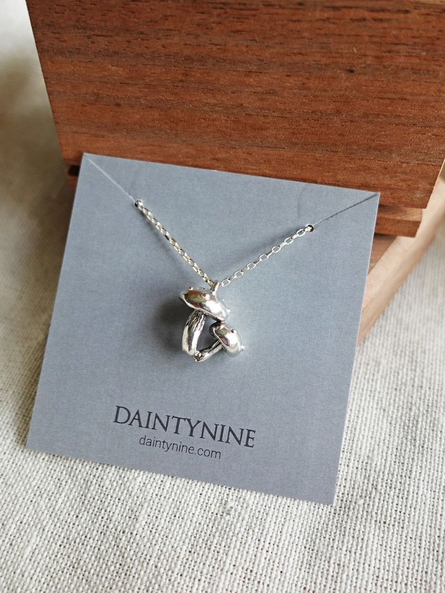 Mushroom Pair Necklace I Card