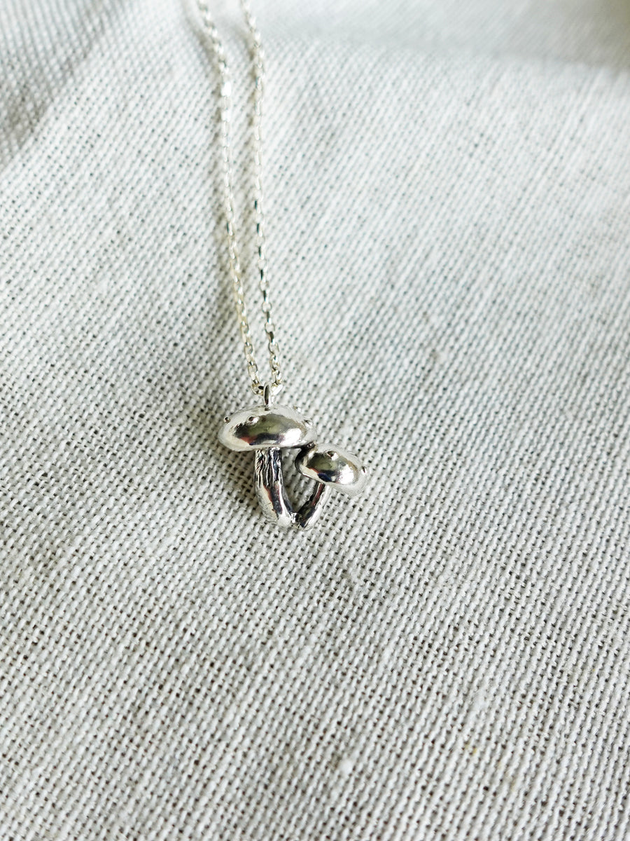 Mushroom Pair Necklace I Front 2