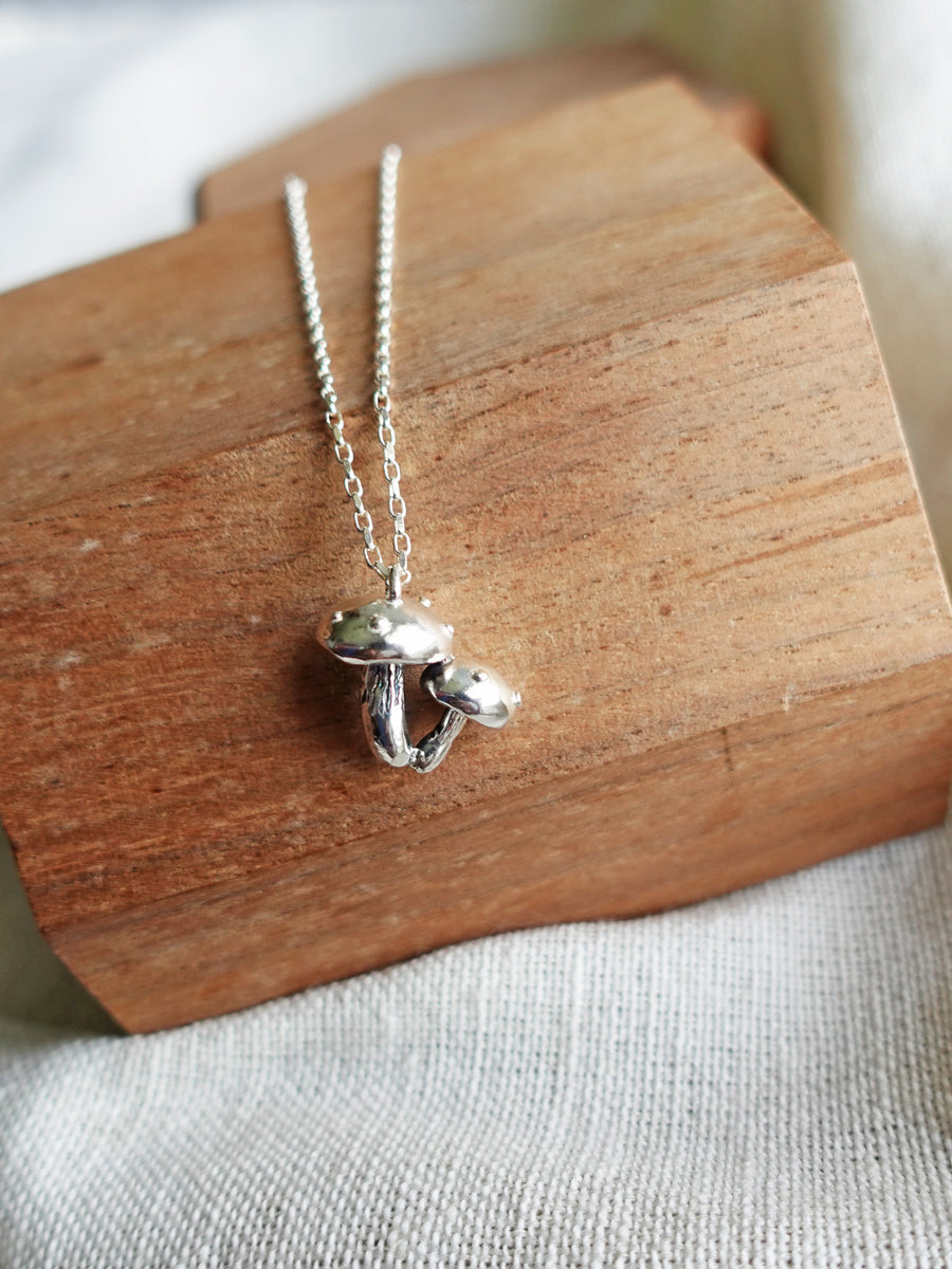 Mushroom Pair Necklace I Front