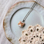 Orange tabby cat necklace in stainless steel
