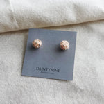 Orb Star Dust Stud Earrings in Blush Pink Card