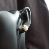 Orb Star Dust Stud Earrings in Milk White Bust