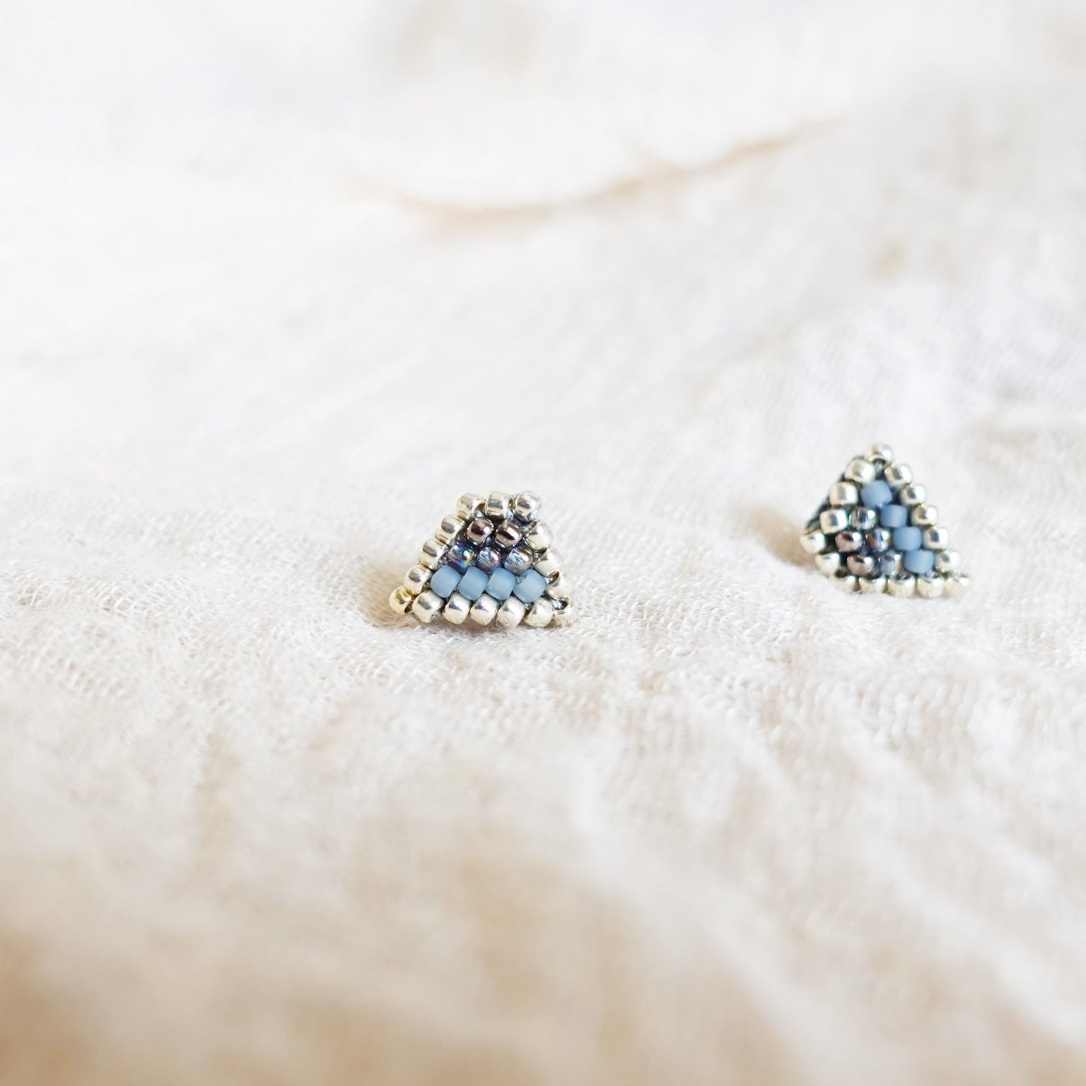 Palmer Stud Earrings in Mystic Grey Front