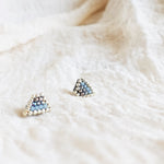 Palmer Stud Earrings in Mystic Grey Right