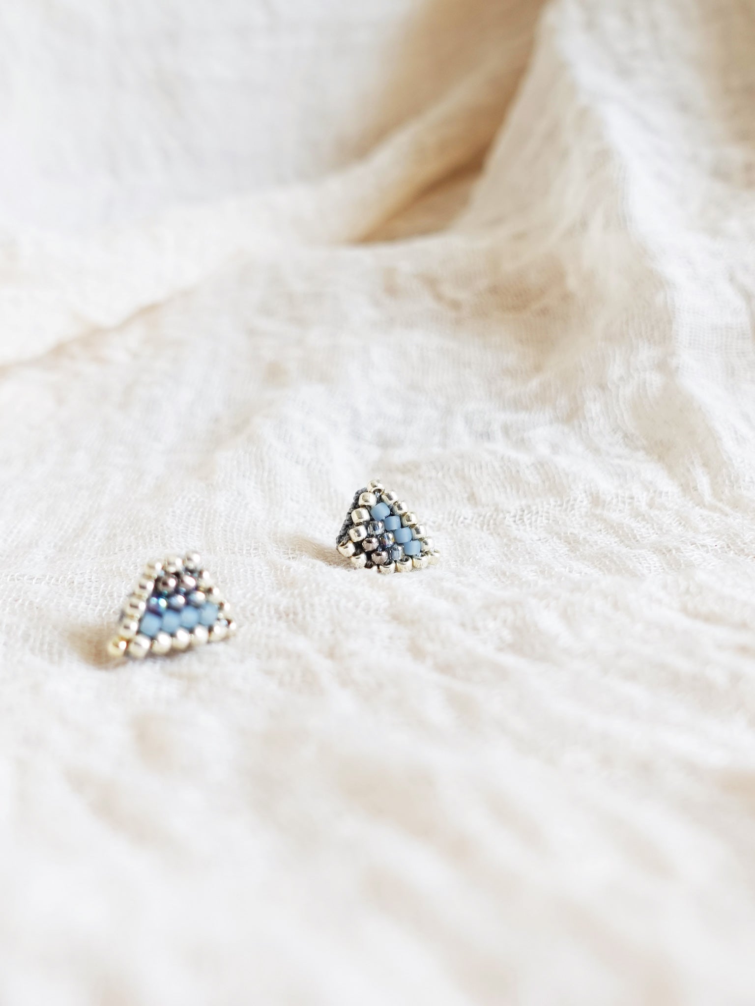 Palmer Stud Earrings in Mystic Grey Right