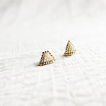 Geometric Studs Palmer Earrings in Pearl White