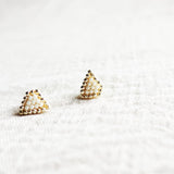 Palmer Stud Earrings in Pearl White Right Front