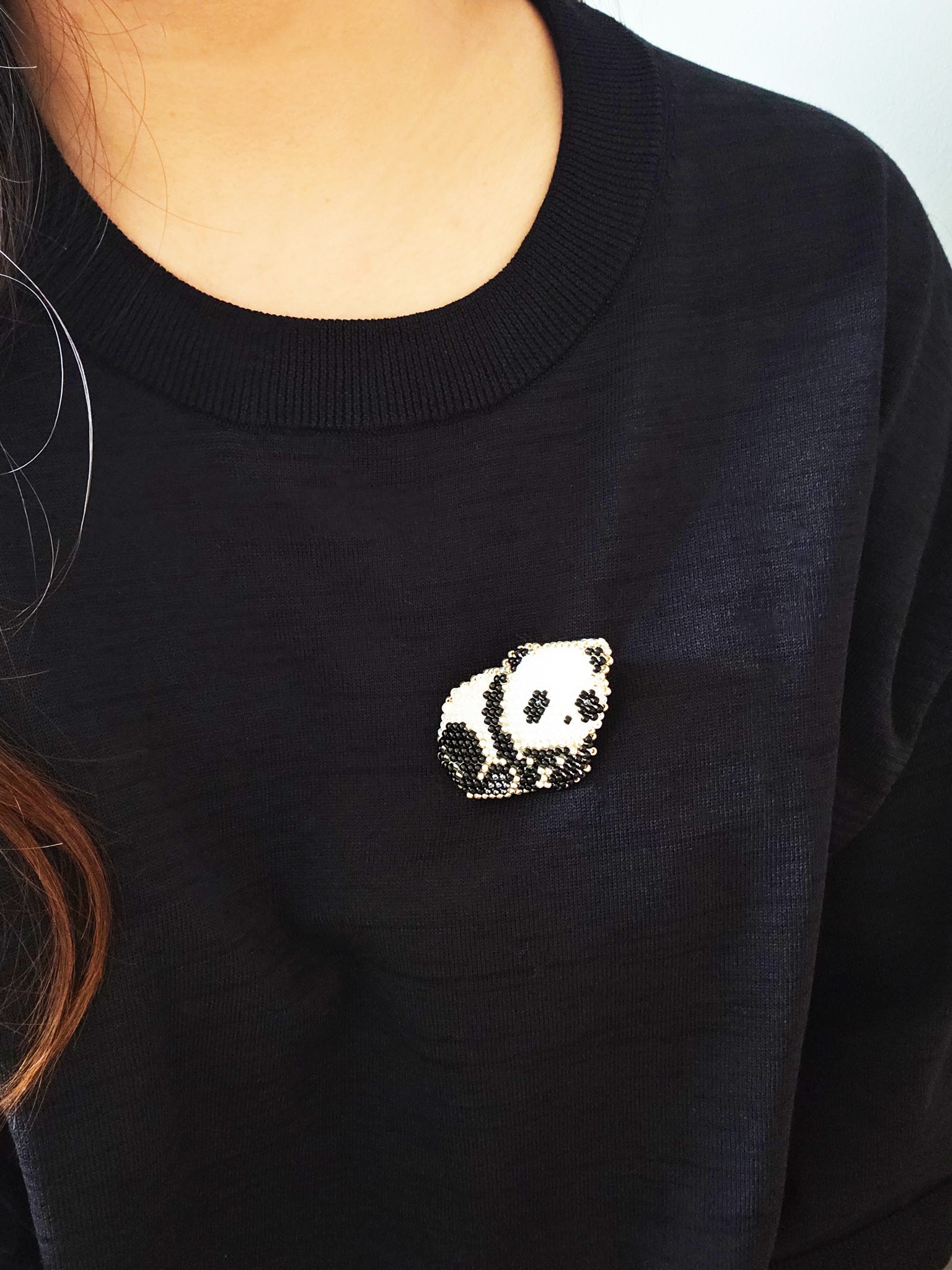 Panda Loaf Brooch Pin Model