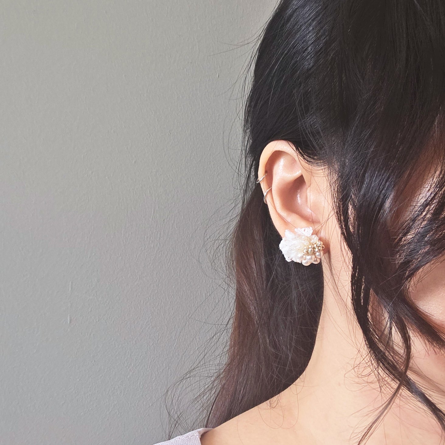 Pearl Meadow Earrings Model