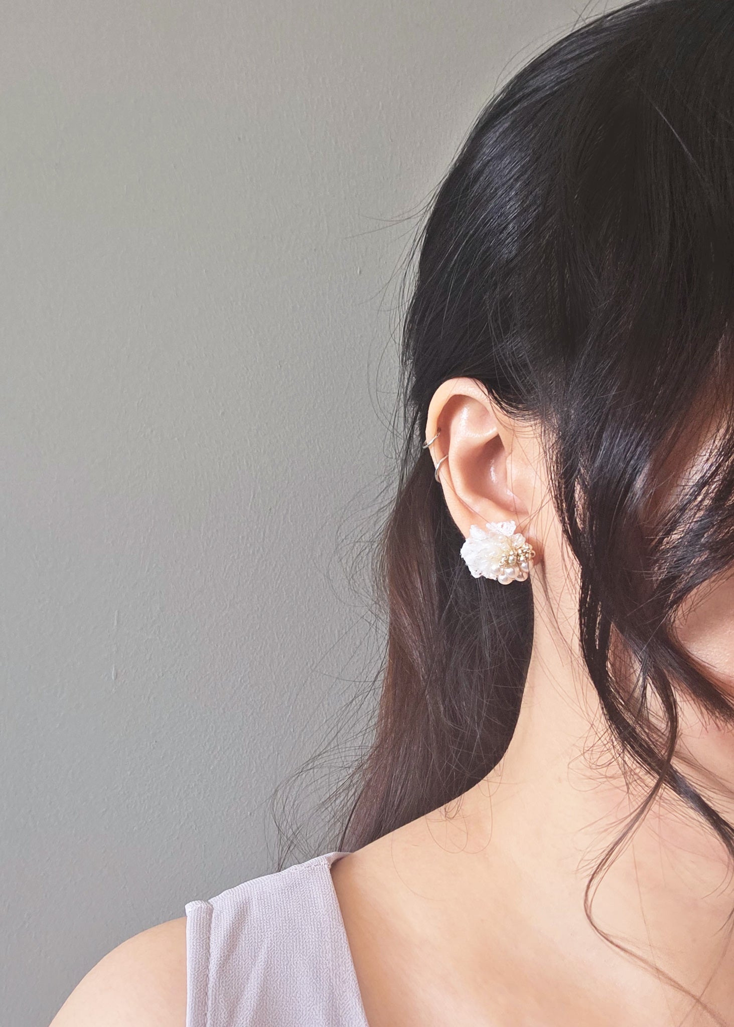 Pearl Meadow Earrings Model