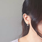 Phoebe Josie Earrings in Blush Pink Model
