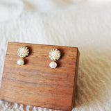 Phoebe Josie Earrings in Blush Pink Right