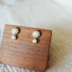 Phoebe Josie Earrings in Pearl White Right
