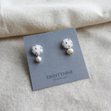 Phoebe Star Dust Earrings in Cloud White Card