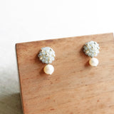 Phoebe Star Dust Earrings in Smoke Grey Left