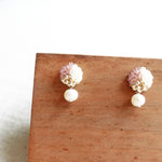 Phoebe Trio Earrings in Mauve Purple Front