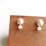 Phoebe Trio Earrings in Mauve Purple Front