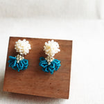 Phoenix Earrings in Teal Display Front