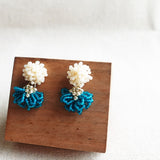 Phoenix Earrings in Teal Display Front