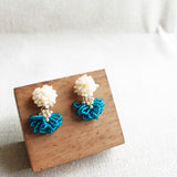 Phoenix Earrings in Teal Display Left