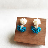 Phoenix Earrings in Teal Display Right