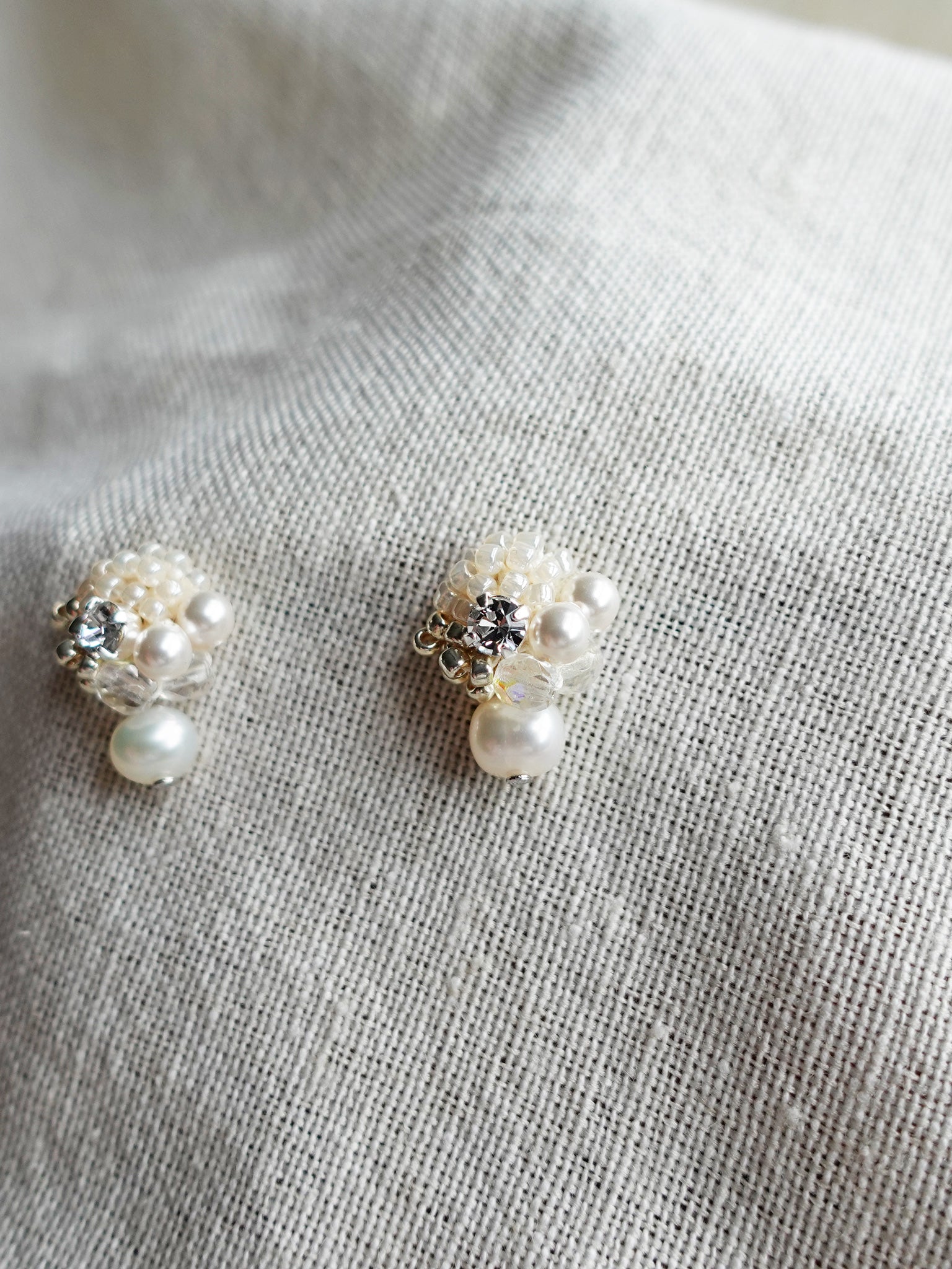Polaris Phoebe Earrings in Ivory Right Close